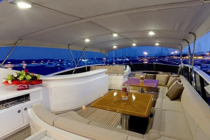 LADY EMMA fly deck at night